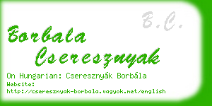 borbala cseresznyak business card